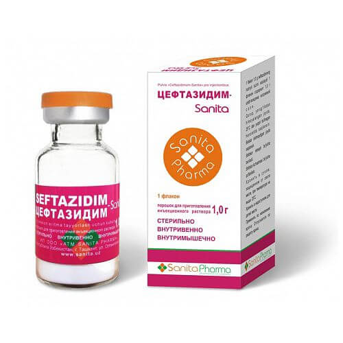 ЦЕФТАЗИДИМ порошок 1,0г ЦЕФТАЗИДИМ порошок 1,0г