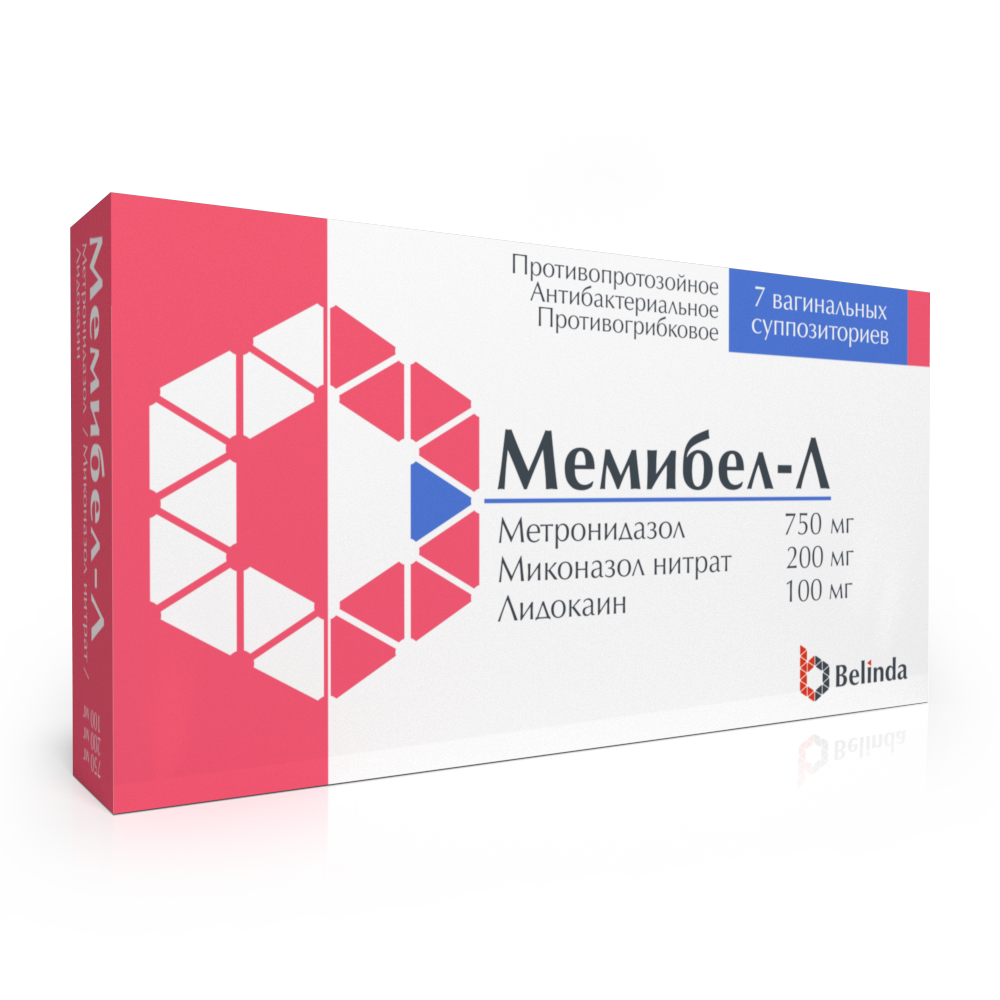 МЕМИБЕЛ суппозитории 500мг/100мг N14