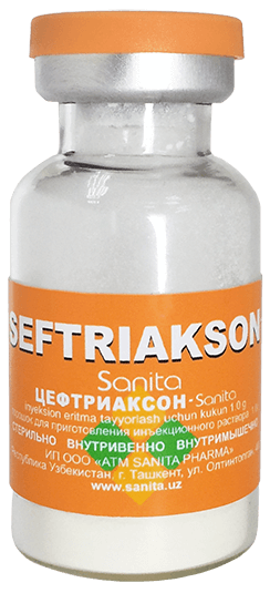 ЦЕФТРИАКСОН SANITA порошок 1,0г N1 ЦЕФТРИАКСОН SANITA порошок 1,0г N1