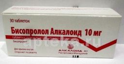 БИСОПРОЛОЛ АЛКАЛОИД 0,01 таблетки N30