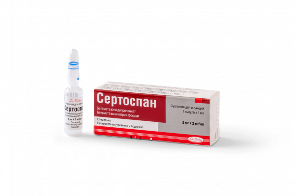СЕРТОСПАН суспензия 1мл 5 мг+2 мг/мл N1