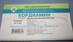 КОРДИАМИН 0,25/МЛ раствор для инъекций 1мл N10