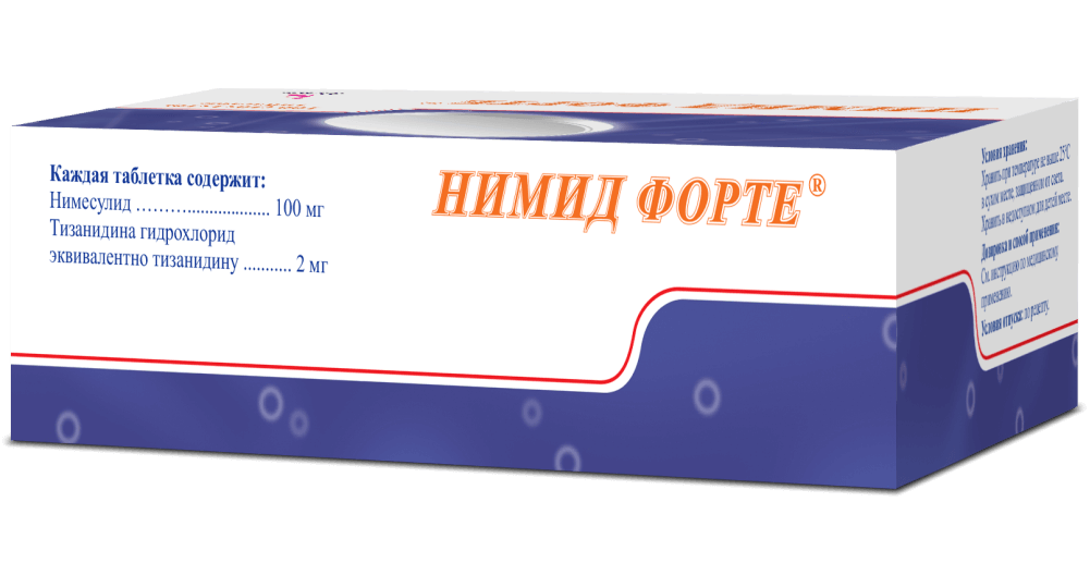 НИМИД ФОРТЕ таблетки 100мг/2мг N100