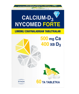 КАЛЬЦИЙ Д3 НИКОМЕД ФОРТЕ таблетки со вкусом лимона N60