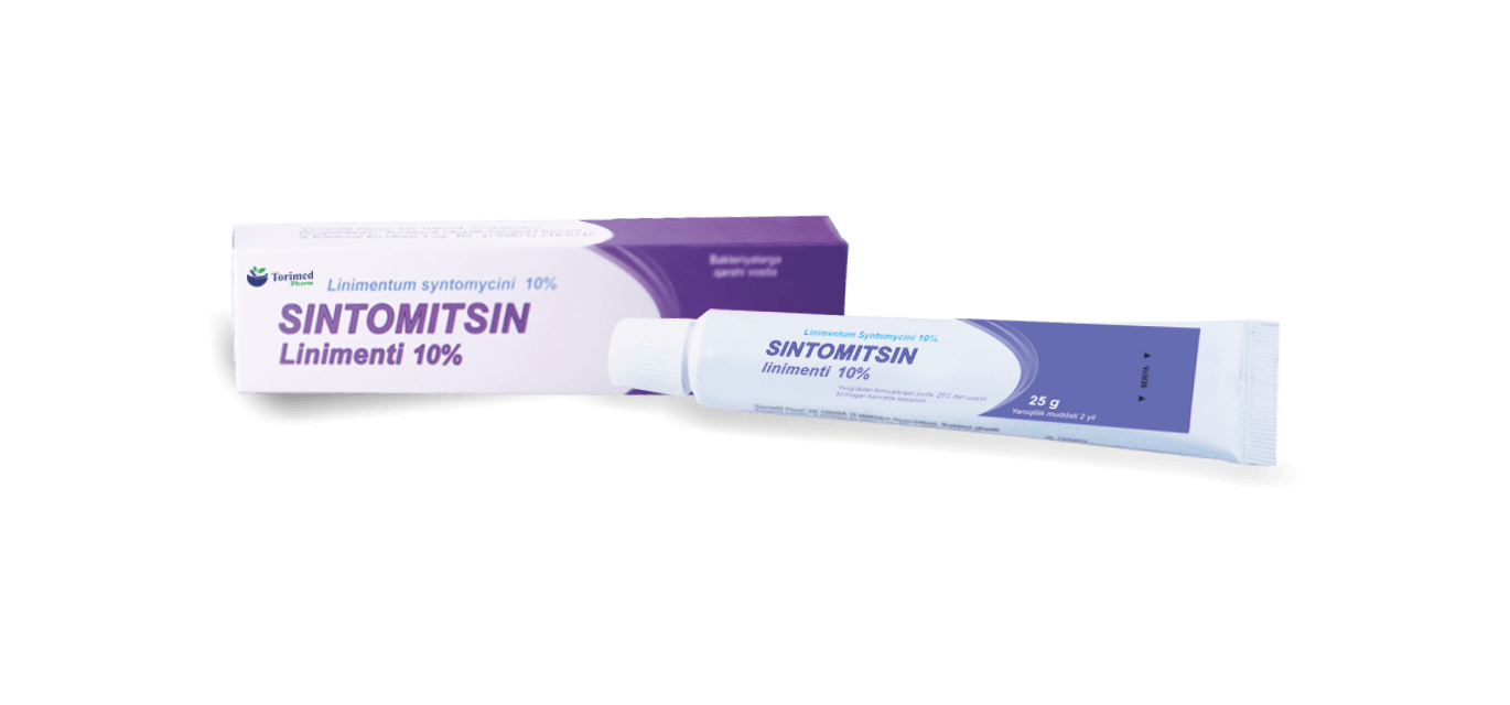 СИНТОМИЦИНА линимент 25г 10%