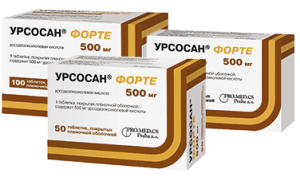 УРСОСАН ФОРТЕ 0,5 таблетки N10