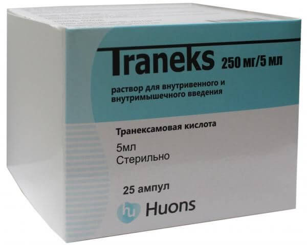 ТРАНЕКС раствор для инъекций 5мл 250мг/5мл N25