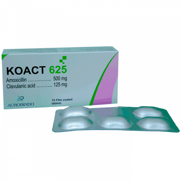 КОАКТ 625 таблетки 500мг+125мг N15