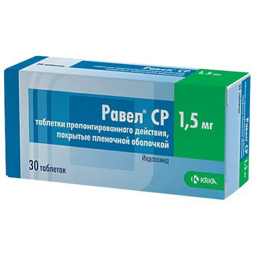 РАВЕЛ СР таблетки 1,5мг N20