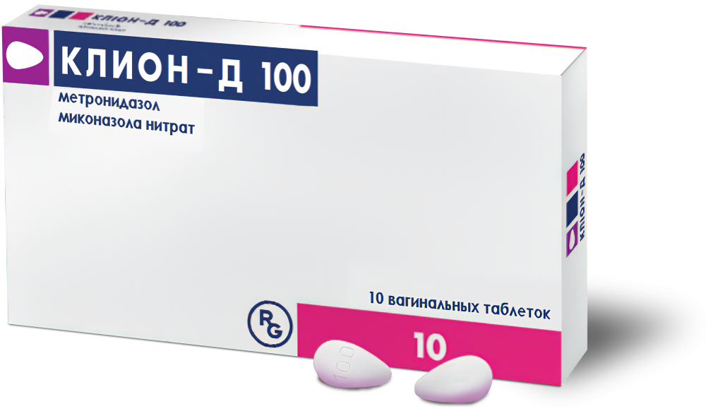 КЛИОН Д 100 0,1+0,1 таблетки N10