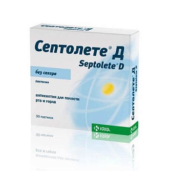 СЕПТОЛЕТЕ Д пастилки со вкусом ментола N30