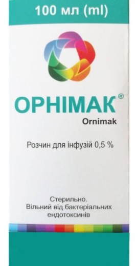 ОРНИМАКС раствор для инфузий 100мл 0,5%