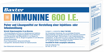 ИММУНИН лиофилизат 600МЕ