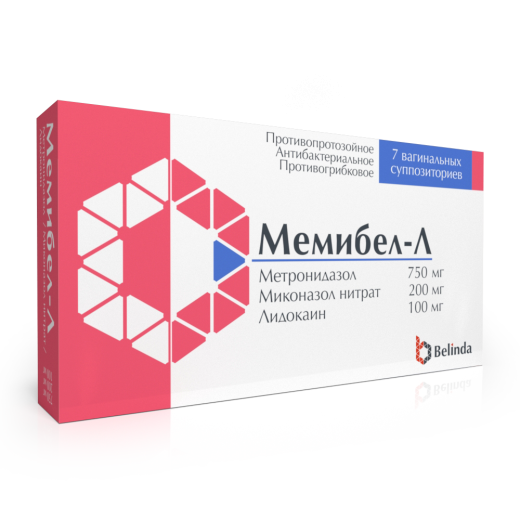 МЕМИБЕЛ суппозитории 500мг/100мг N14