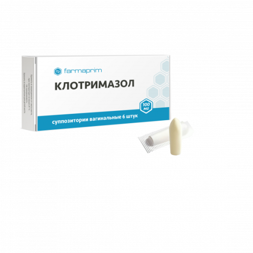 КЛОТРИМАЗОЛ суппозитории 100мг N6