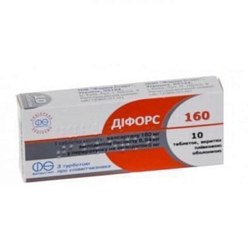 ДИФОРС 160 XL таблетки 10мг/160мг N10