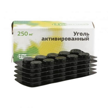 УГОЛЬ АКТИВИРОВАННЫЙ таблетки 250мг N10