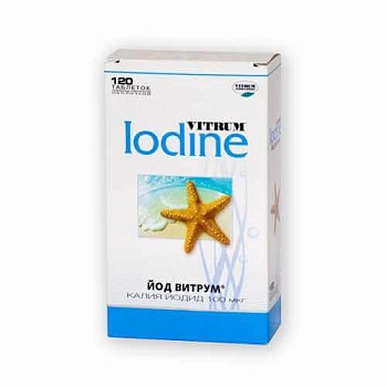 ЙОД ВИТРУМ таблетки 100мкг N120