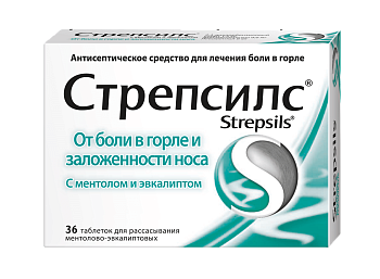 СТРЕПСИЛС С МЕНТОЛОМ И ЭВКАЛИПТОМ таблетки N36