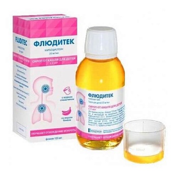 ФЛЮДИТЕК сироп со вкусом банана 125мл 20мг/мл