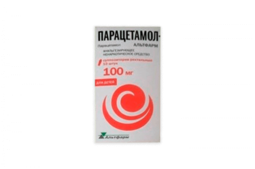 ПАРАЦЕТАМОЛ АЛЬТФАРМ 0,1 суппозитории ректальные N10