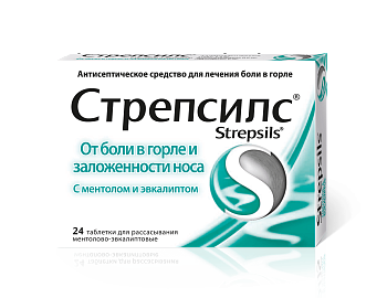 СТРЕПСИЛС С МЕНТОЛОМ И ЭВКАЛИПТОМ N24