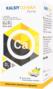 КАЛЬЦИЙ Д3 НИКА ФОРТЕ таблетки со вкусом лимона N60