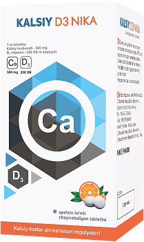 КАЛЬЦИЙ Д3 НИКА таблетки со вкусом апельсина N30