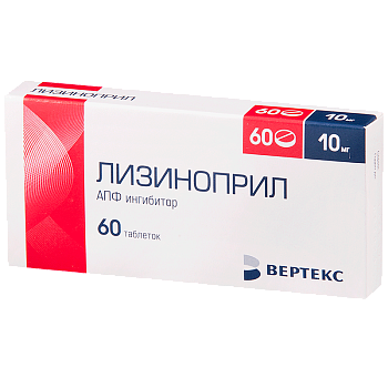 ЛИЗИНОПРИЛ 0,01 таблетки N60
