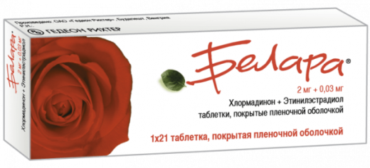 БЕЛАРА таблетки 2мг/0,03мг N21