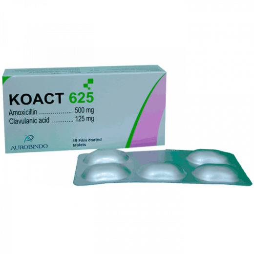 КОАКТ 625 таблетки 500мг+125мг N15