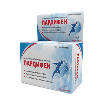 ПАРДИФЕН таблетки 500мг/50мг N100