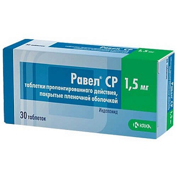 РАВЕЛ СР таблетки 1,5мг N20
